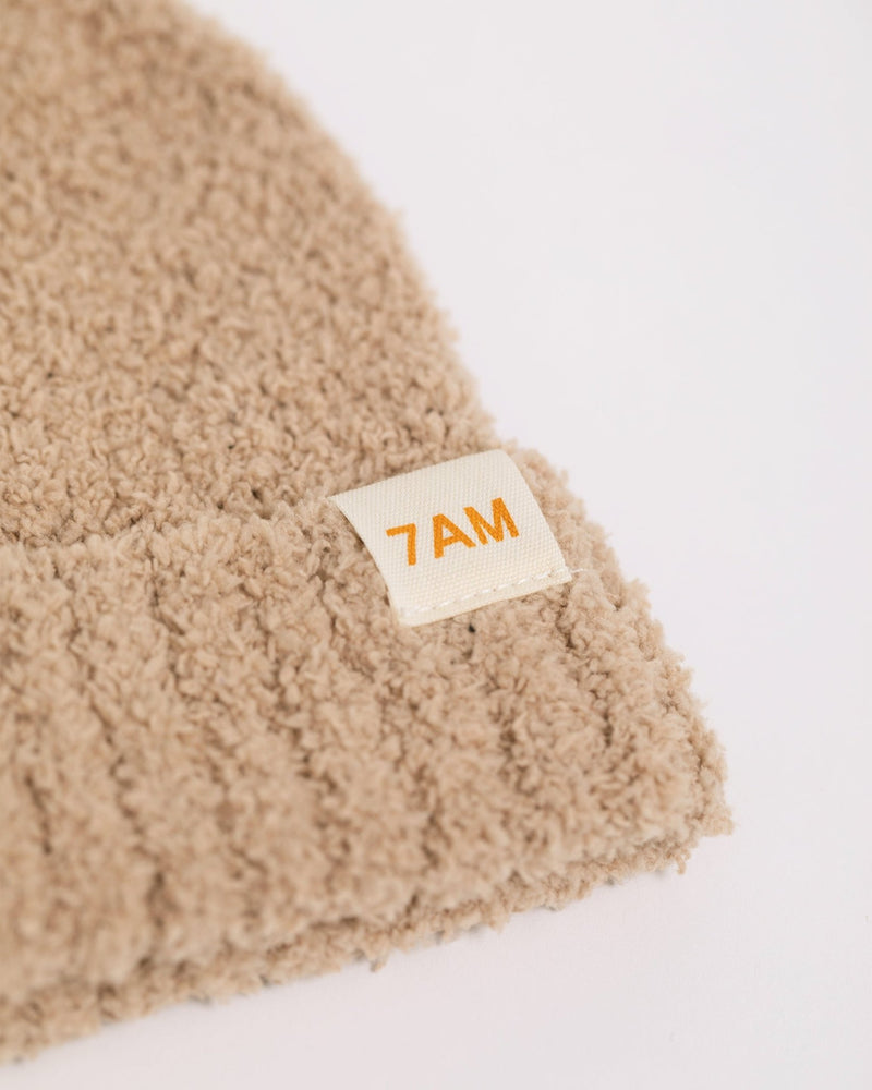 7AM - Beanies Set of 2 - Fuzzy | Cozy Knit Hat Collection for Babies & Kids Mother & Baby Pecan, Amber One Size Kids