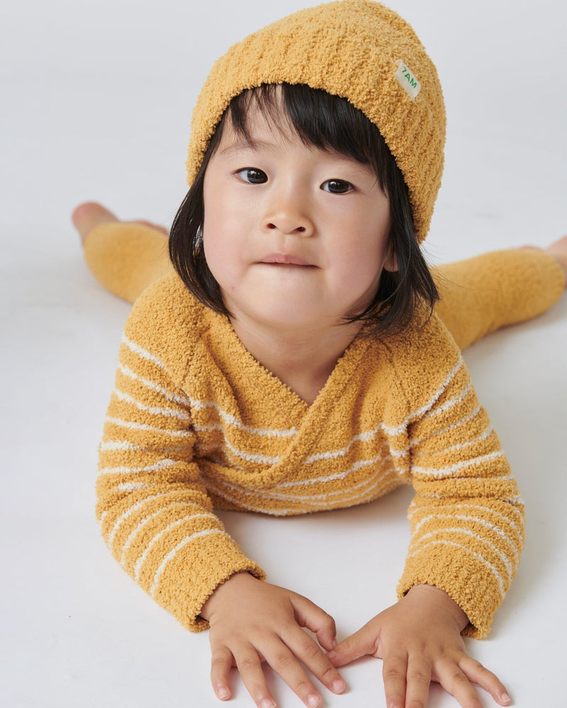 7AM - Beanies Set of 2 - Fuzzy | Cozy Knit Hat Collection for Babies & Kids Mother & Baby Pecan, Amber One Size Kids