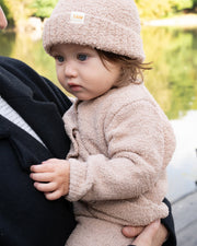 7AM - Beanies Set of 2 - Fuzzy | Cozy Knit Hat Collection for Babies & Kids Mother & Baby Pecan, Amber One Size Kids
