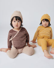 7AM - Beanies Set of 2 - Fuzzy | Cozy Knit Hat Collection for Babies & Kids Mother & Baby Pecan, Amber One Size Kids