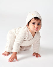 7AM - Beanies Set of 2 - Fuzzy | Cozy Knit Hat Collection for Babies & Kids Mother & Baby Pecan, Ecru One Size Kids