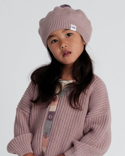 7AM - Beret Chunky | Kids Chunky Knit Beret Hat for Babies and Children Apparel & Accessories Ash Rose 1 - 3T