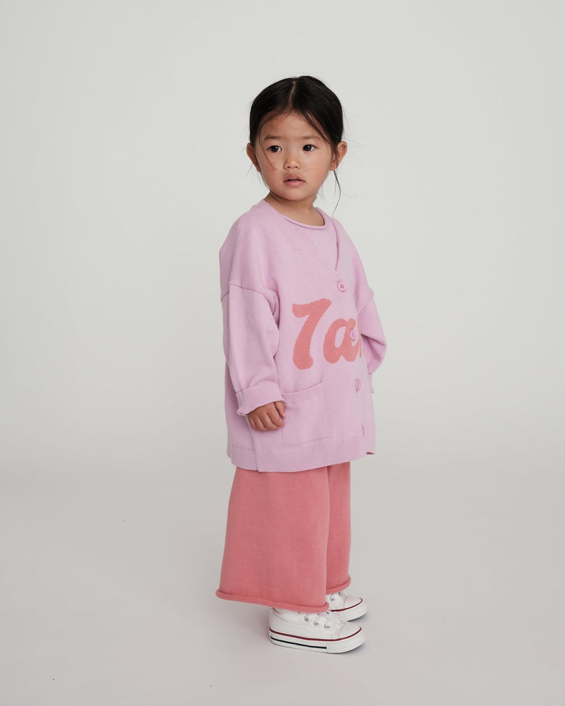 7AM - Boxy Cotton Wide Pants Mother & Baby Heather Grey 18 - 24M