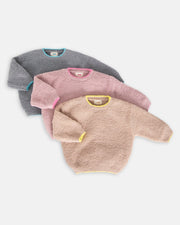 7AM - Boxy Sweater - Fuzzy Mother & Baby Ash Rose 1 - 3M