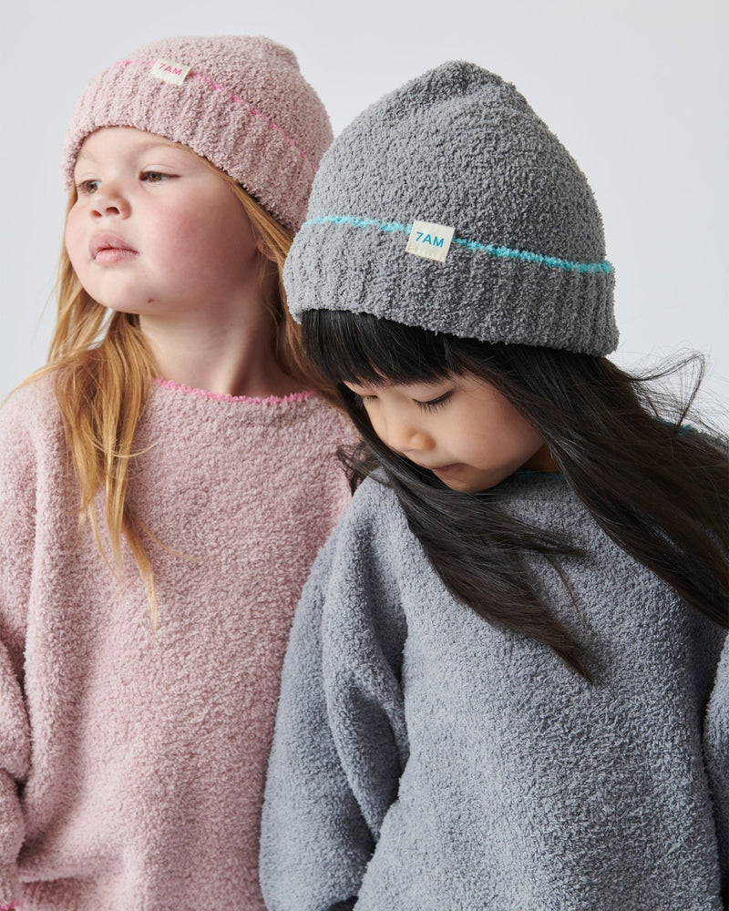 7AM - Boxy Sweater - Fuzzy Mother & Baby Ash Rose 1 - 3M