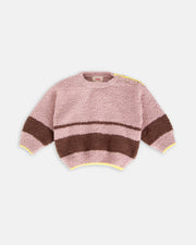 7AM - Boxy Sweater - Fuzzy Mother & Baby Ash Rose, Choco 3 - 6M
