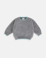 7AM - Boxy Sweater - Fuzzy Mother & Baby Gris 3 - 6M