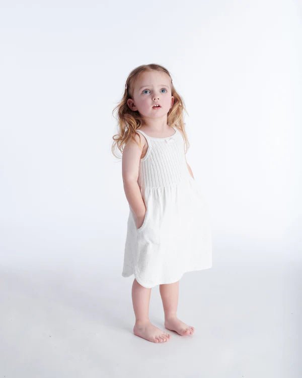 7AM - Camisole Dress - Ribbed Mother & Baby Seashell 6 - 9M