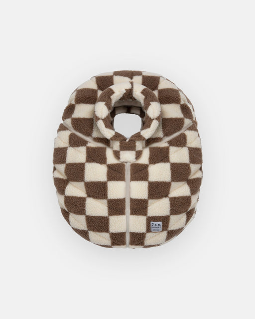 7AM - Car Seat Cocoon - Checker Berber - Print Checkers Tan - 0 - 12M Mother & Baby