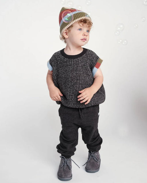 7AM - Chunky Ribbed Joggers Apparel & Accessories Melange Black