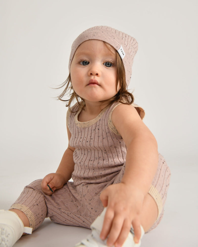 7AM - Cotton Beanie Mother & Baby Ash Rose 18 - 24M