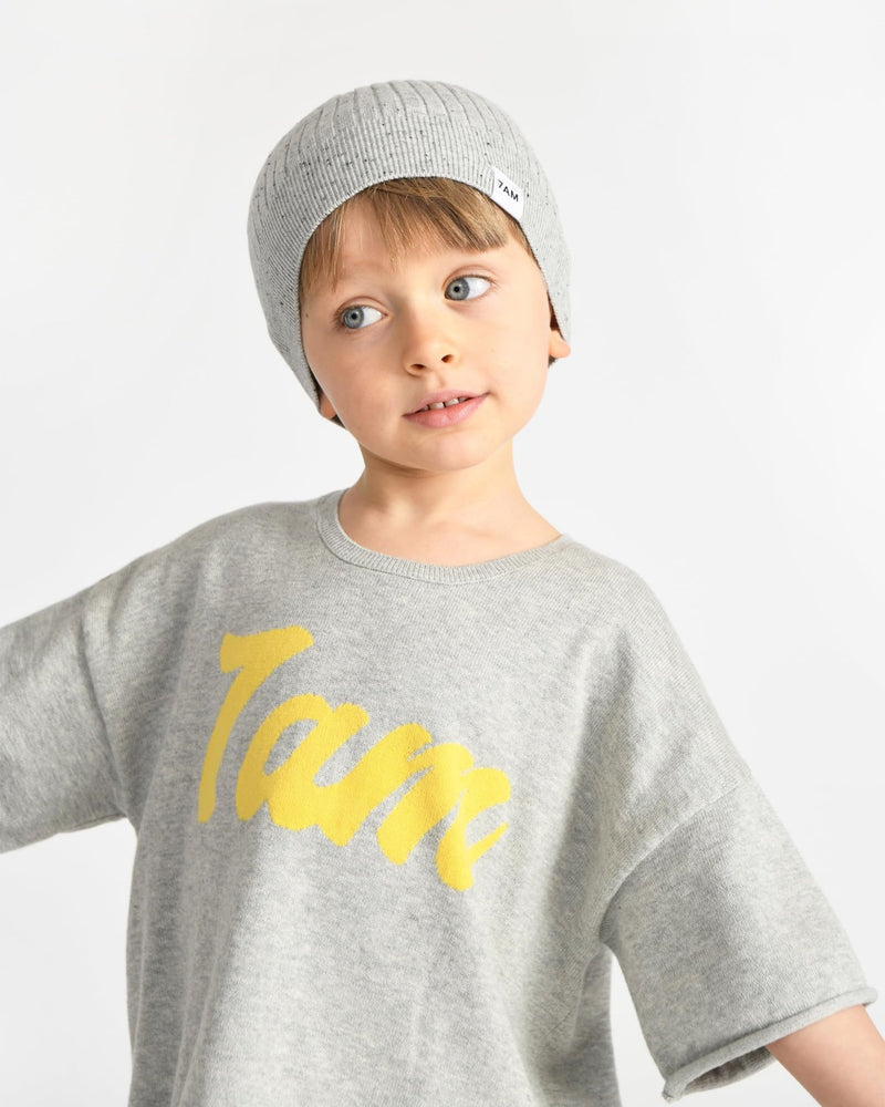 7AM - Cotton Beanie Mother & Baby Heather Grey 0 - 6M