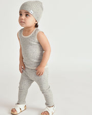 7AM - Cotton Beanie Mother & Baby Heather Grey 18 - 24M