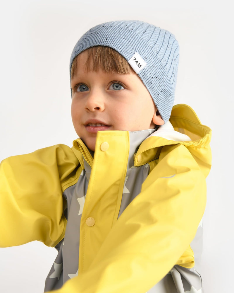 7AM - Cotton Beanie Mother & Baby Lake Blue 0 - 6M