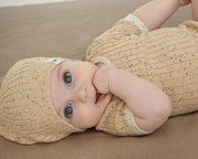 7AM - Cotton Beanie Mother & Baby Oat 0 - 6M