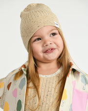 7AM - Cotton Beanie Mother & Baby Oat 0 - 6M