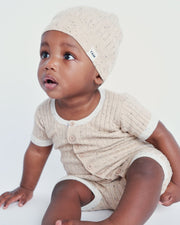 7AM - Cotton Beanie Mother & Baby Oat 6 - 18M