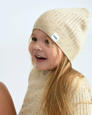 7AM - Cotton Beanie Mother & Baby Oat 6 - 18M