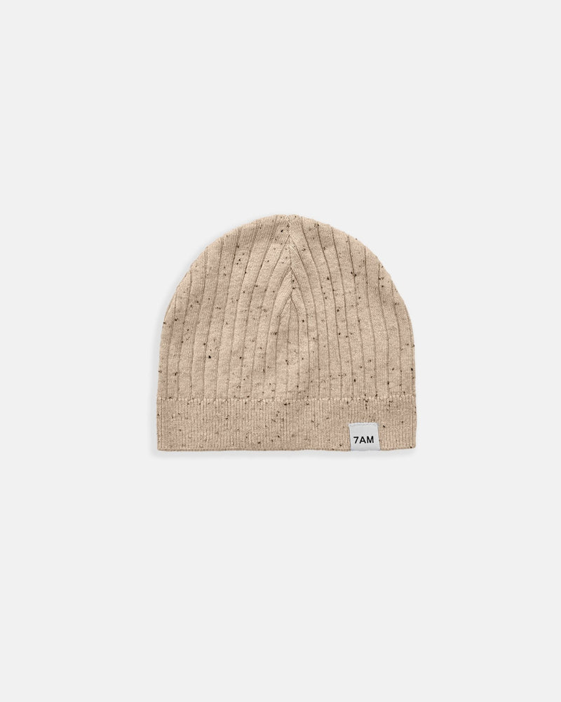 7AM - Cotton Beanie Mother & Baby Oat 6 - 18M