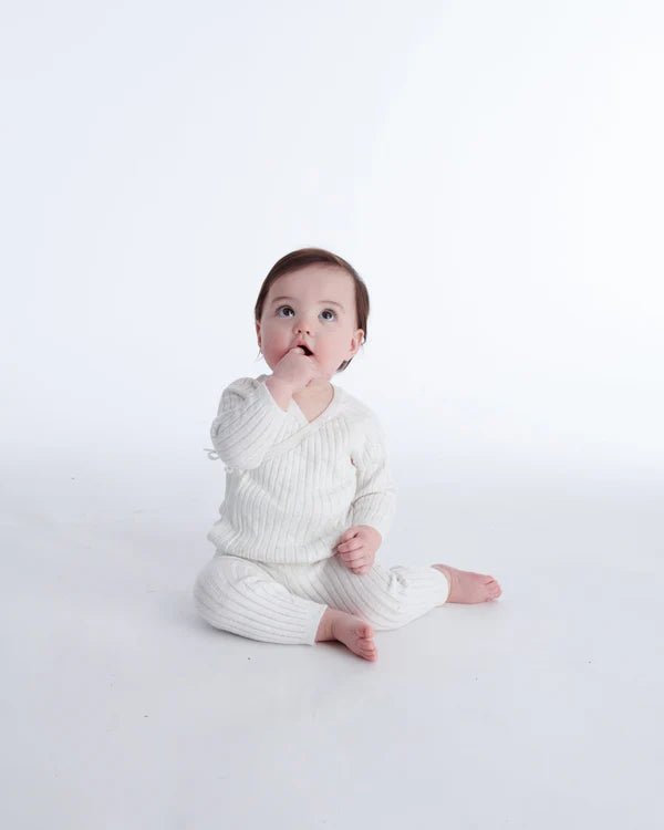 7AM - Cotton Leggings - Ribbed Mother & Baby Navy 0 - 3M