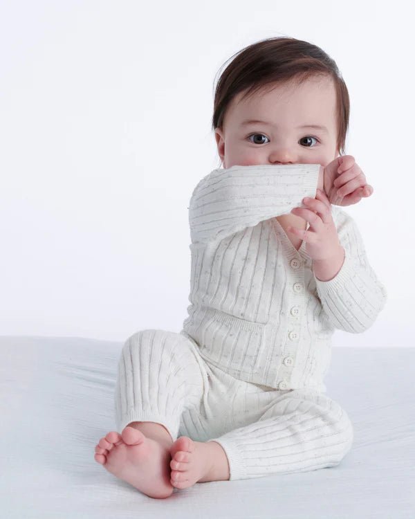 7AM - Cotton Leggings - Ribbed Mother & Baby Navy 0 - 3M