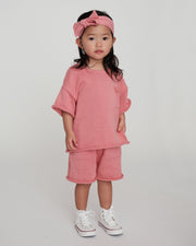 7AM - Cotton Slouchy Shorts | Baby & Toddler Shorts Apparel & Accessories Heather Grey 6 - 12M