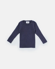 7AM - Cotton Wrap Top - Ribbed Apparel & Accessories Navy 3 - 6M