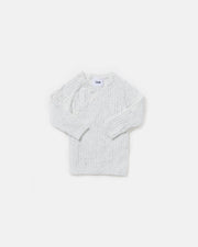 7AM - Cotton Wrap Top - Ribbed Apparel & Accessories White 3 - 6M