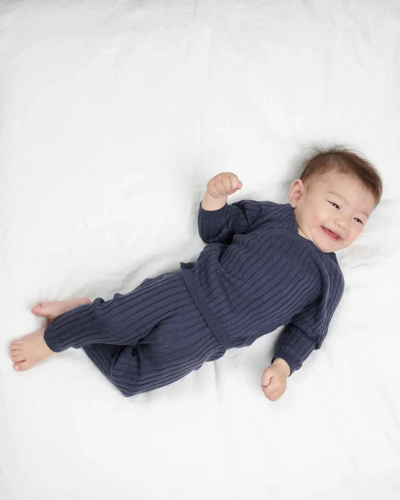 7AM - Cotton Wrap Top - Ribbed Apparel & Accessories White 3 - 6M