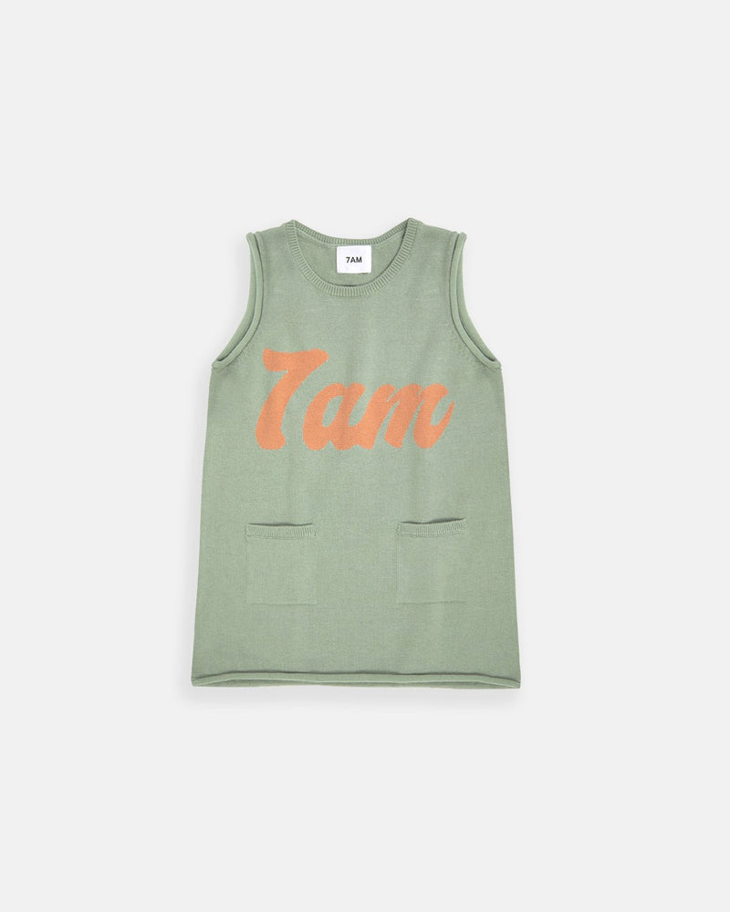 7AM - Dress Boxy | Baby & Toddler Dress Apparel & Accessories Sage 12 - 18M