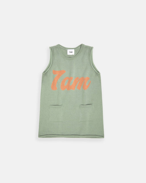 7AM - Dress Boxy | Baby & Toddler Dress Apparel & Accessories Sage 12 - 18M