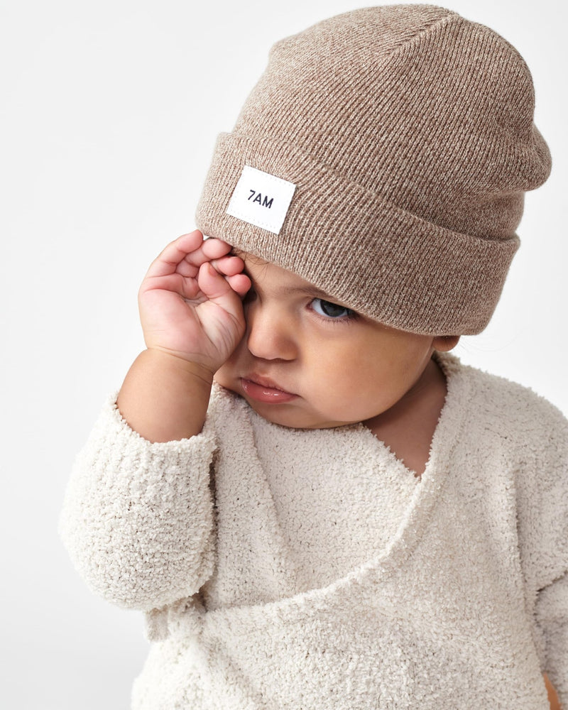 7AM - Heather Beanie Mother & Baby Aqua 0 - 6M