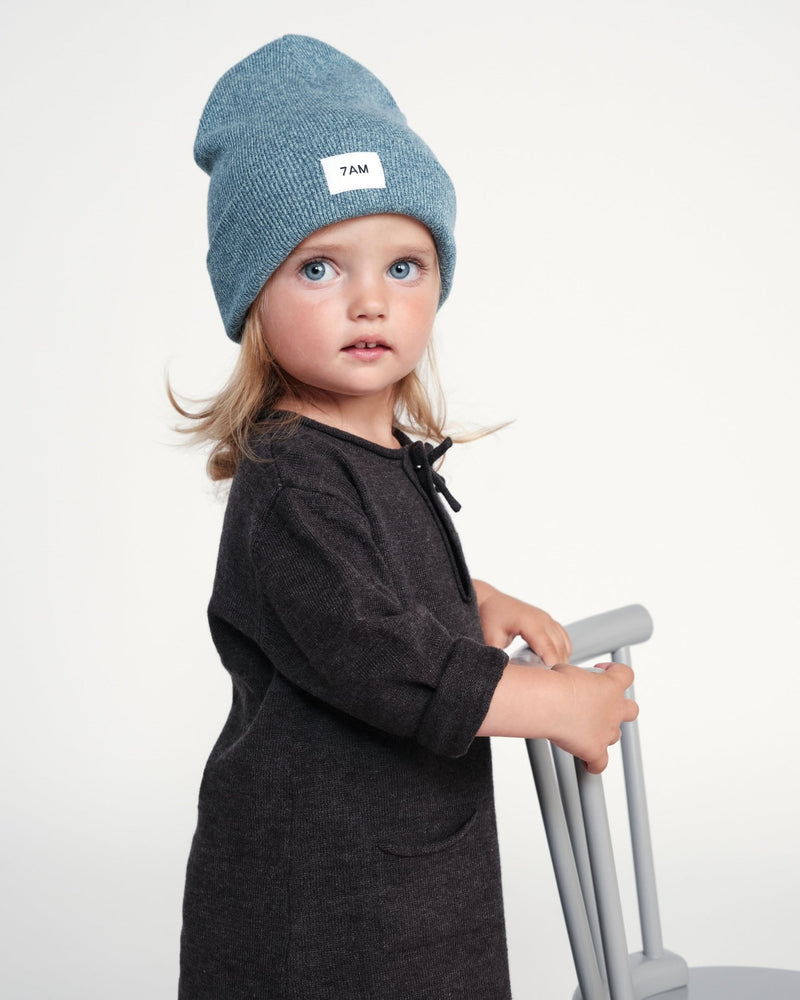 7AM - Heather Beanie Mother & Baby Aqua 0 - 6M