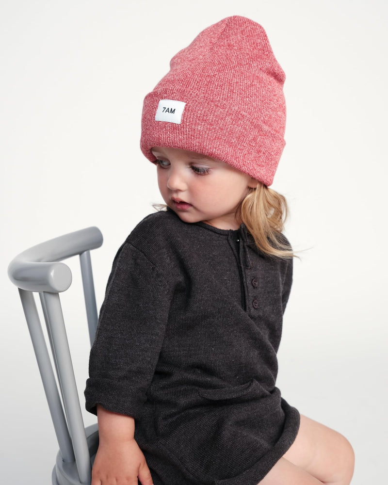 7AM - Heather Beanie Mother & Baby Aqua 0 - 6M