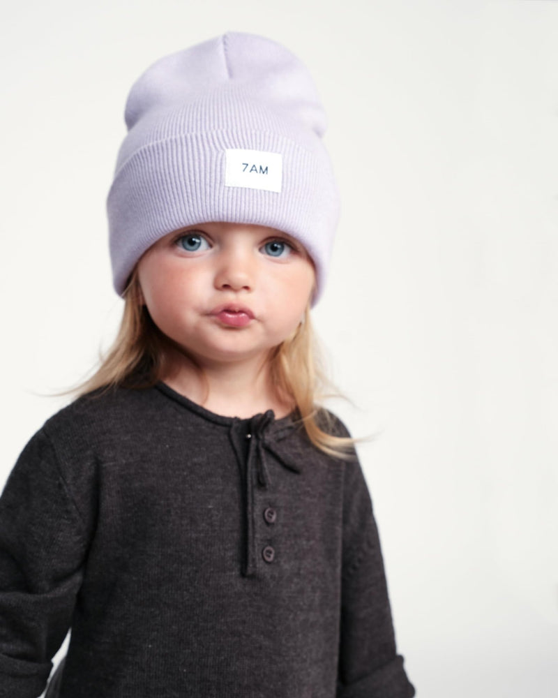 7AM - Heather Beanie Mother & Baby Aqua 0 - 6M