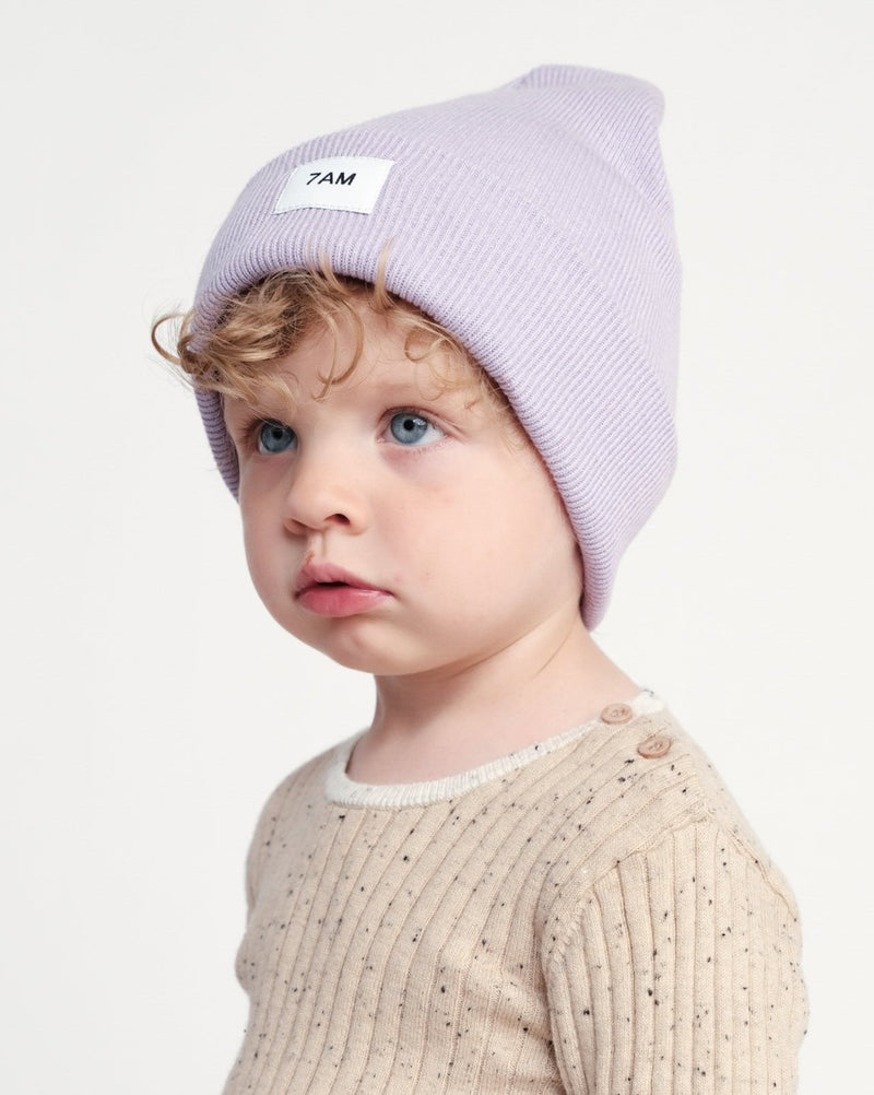 7AM - Heather Beanie Mother & Baby Aqua 0 - 6M