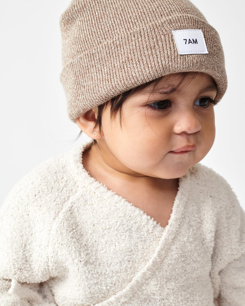 7AM - Heather Beanie Mother & Baby Aqua 0 - 6M