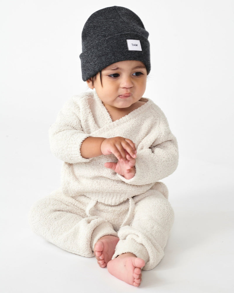 7AM - Heather Beanie Mother & Baby Aqua 0 - 6M