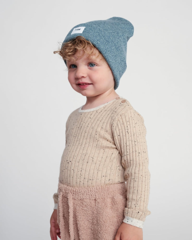 7AM - Heather Beanie Mother & Baby Aqua 0 - 6M