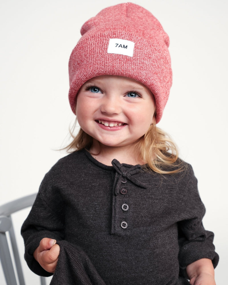 7AM - Heather Beanie Mother & Baby Aqua 0 - 6M