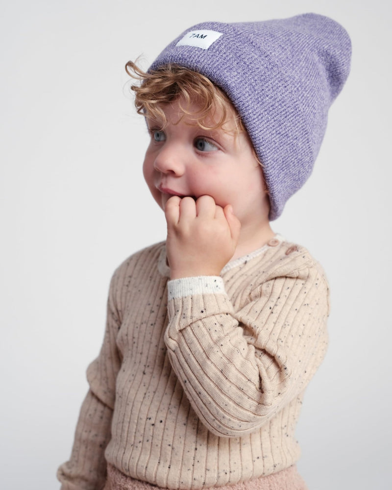 7AM - Heather Beanie Mother & Baby Aqua 0 - 6M