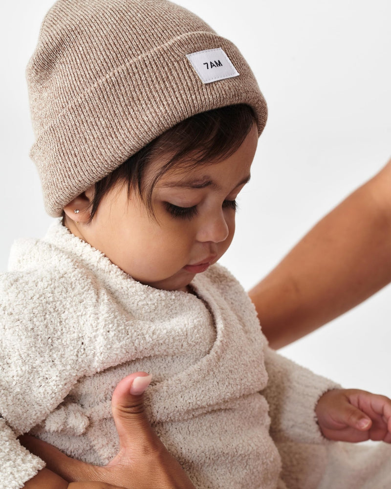 7AM - Heather Beanie Mother & Baby Aqua 0 - 6M