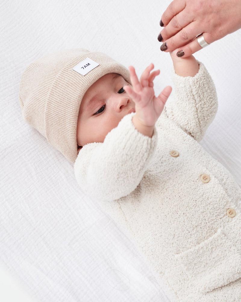 7AM - Heather Beanie Mother & Baby Aqua 0 - 6M