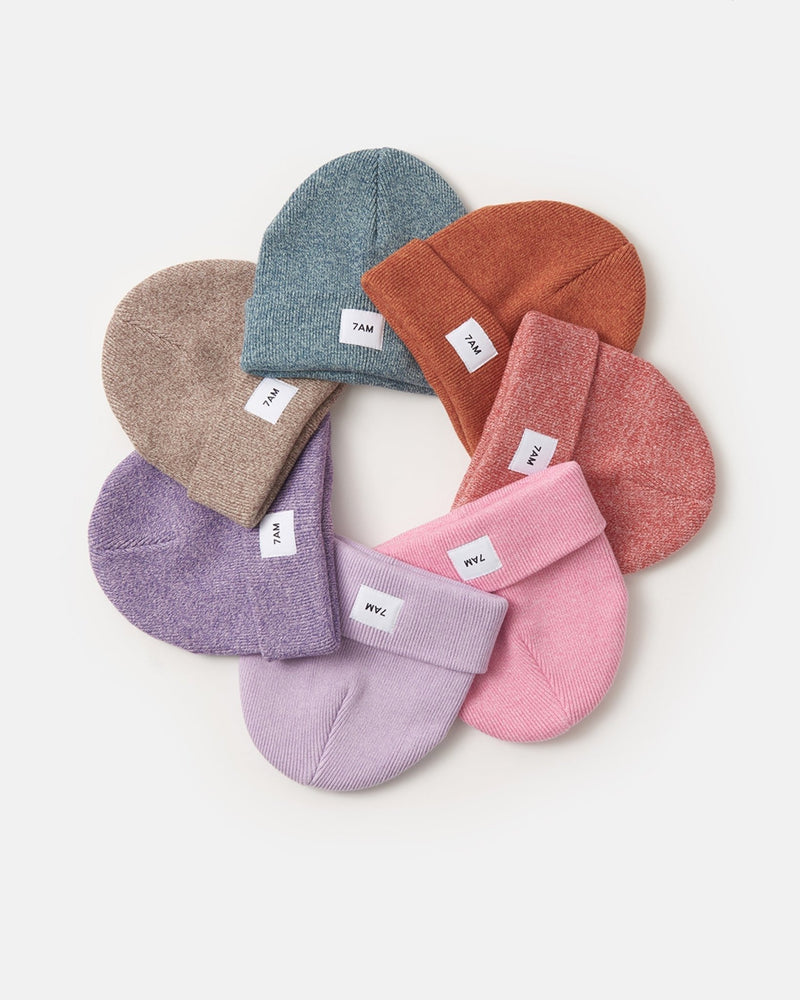 7AM - Heather Beanie Mother & Baby Aqua 0 - 6M