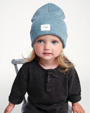 7AM - Heather Beanie Mother & Baby Aqua 0 - 6M