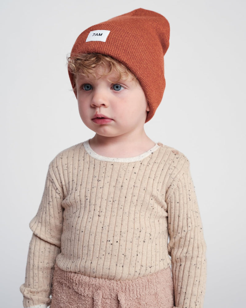 7AM - Heather Beanie Mother & Baby Aqua 0 - 6M
