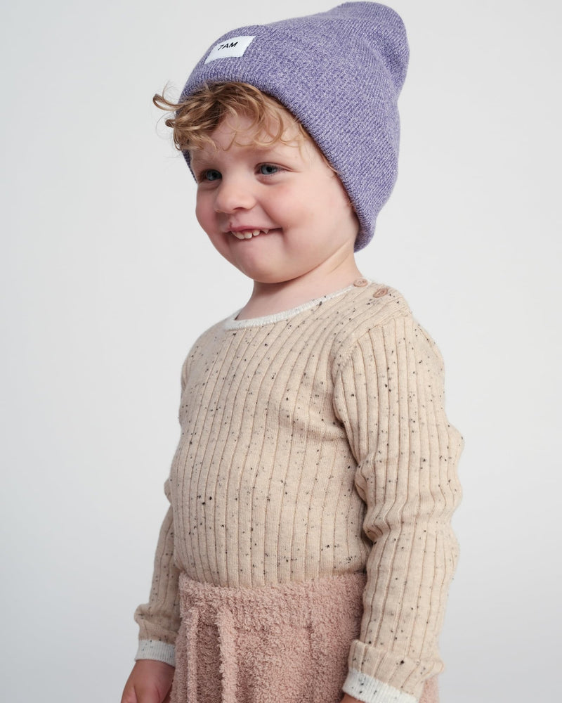 7AM - Heather Beanie Mother & Baby Aqua 0 - 6M