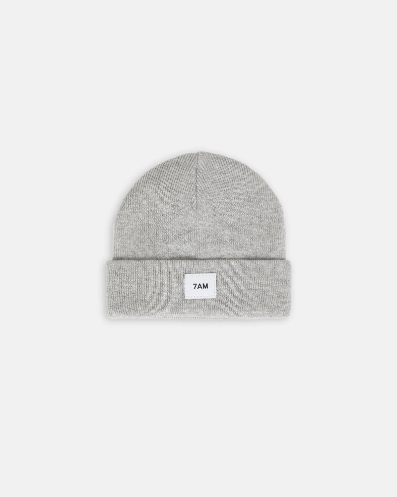 7AM - Heather Beanie Mother & Baby Light Grey 0 - 6M