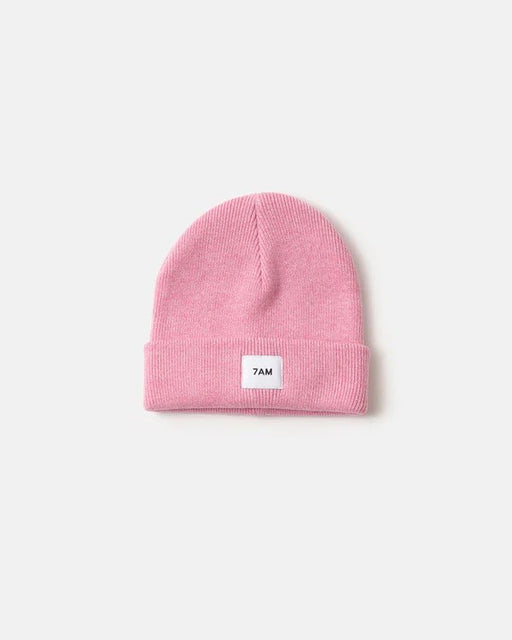 7AM - Heather Beanie Mother & Baby Pink 0 - 6M