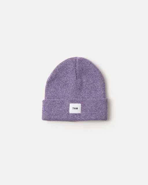 7AM - Heather Beanie Mother & Baby Purple 0 - 6M